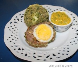 My version of Scotch eggs, baked not fried!
