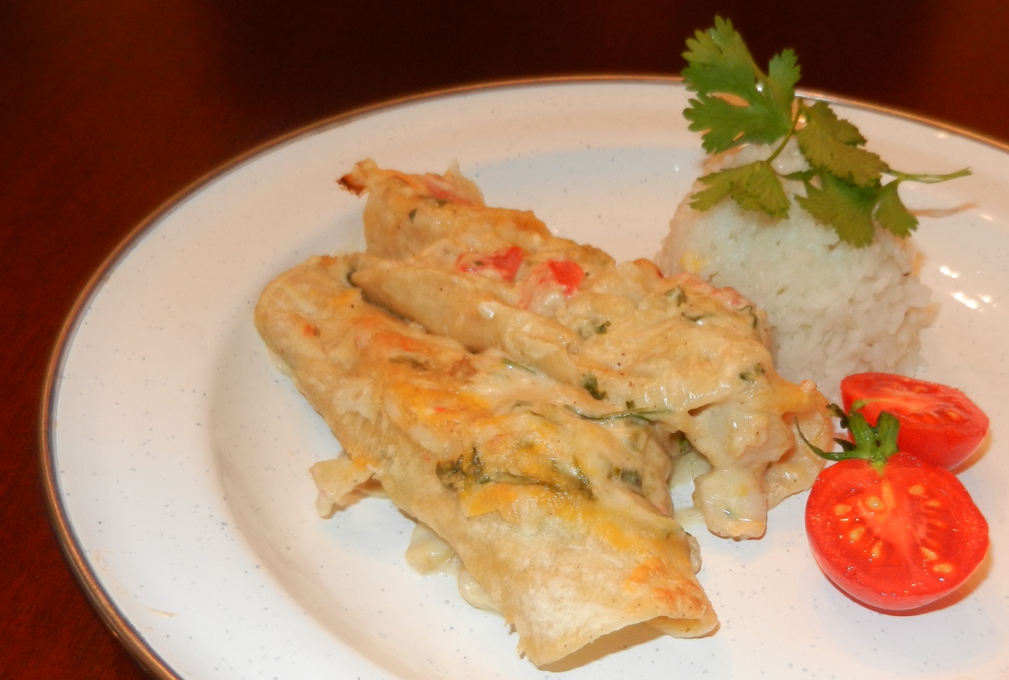 Seafood enchiladas shrimp and scallops burritos mexican