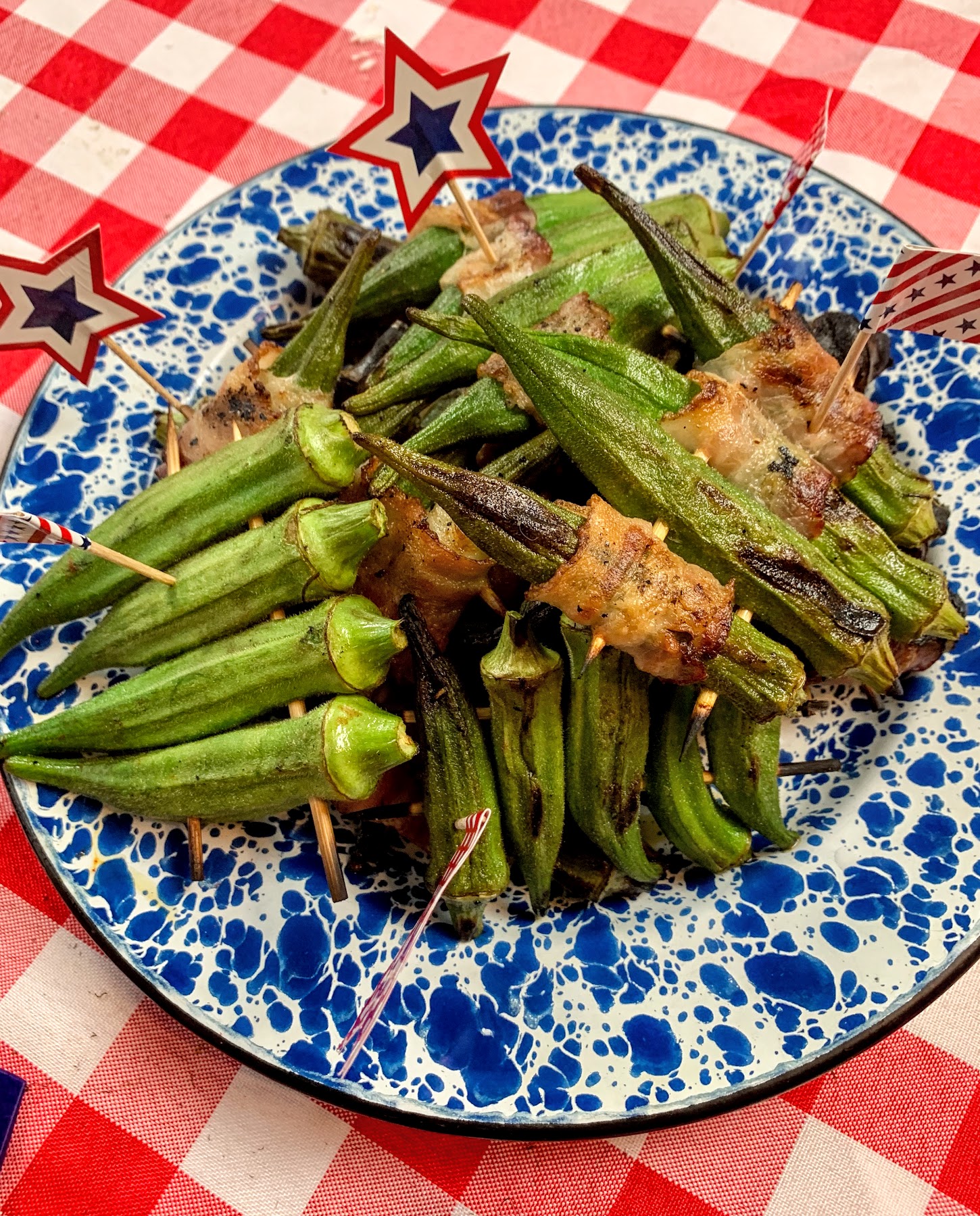 grilled okra grilled okra
