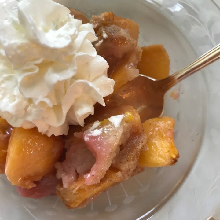 Double Delicious Peach Cobbler